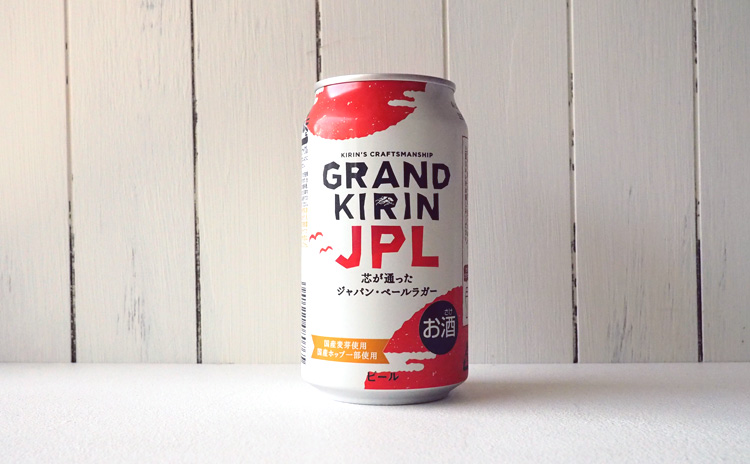 グランドキリンJPL（ジャパン・ペールラガー）の缶のラベル